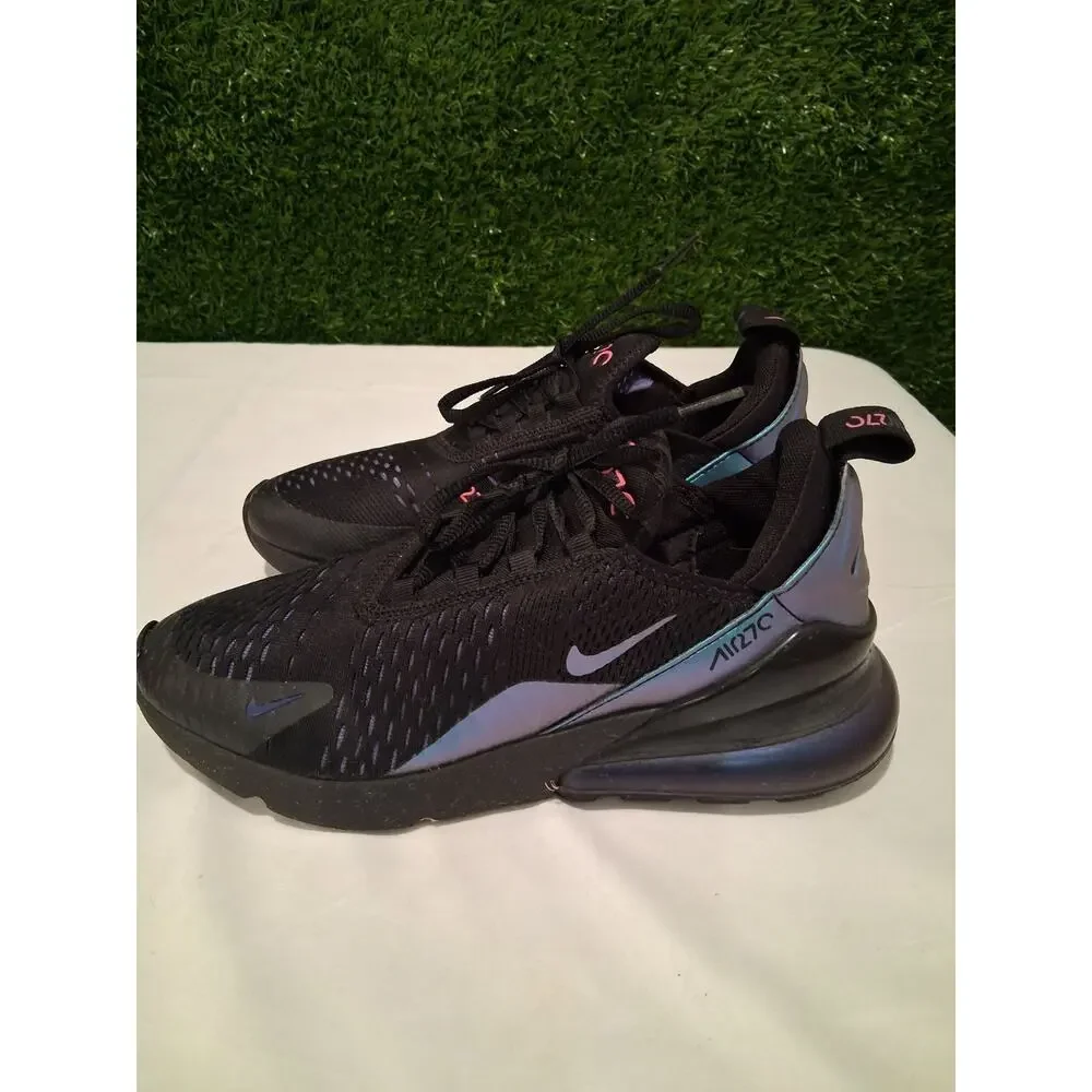 Nike Air Max 270 GS Throwback Future Black Laser Fuchsia Sz 7Y Wmns 8.5